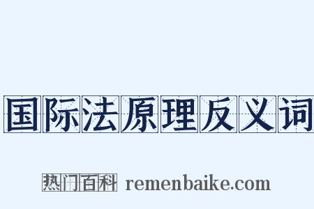 国际法原理反义词是什么意思的图片